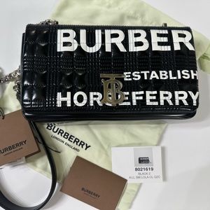 NEW $1890 Burberry Small Lola TB Horseferry-Print Quilted Shoulder Bag